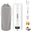 Trywise Bollitore elettrico da viaggio 500 ml, mini bollitore portatile in acciaio inox 316, piccolo con spegnimento automatico, ideale per tè, caffè e latte per bambini (bianco)