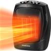 Mia&Coco Termoventilatore a risparmio energetico, silenzioso, con termostato, 1500 W, portatile in ceramica, con 3 livelli di riscaldamento, riscaldatori elettrici Instaheat, ufficio, Mia&Coco
