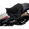 MotoCoverz Adventure - Coprisedile corto in lana di pecora, copertura per moto da turismo, con cinghie di sicurezza fatte a mano, colore: nero