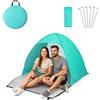 Voyager Tenda da spiaggia - Super facile da aprire, grande spazio, protezione UV UPF 50+, qualità premium, leggera e portatile, versatile ombra per esterni, 2 persone, dimensioni compatte (verde acqua