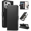 Yunubeyii Cover Libro per Honor 400 Lite - [Blocco RFID] Luxury PU Leather Portafoglio Card Holder Magnetic Phone Custodia con Kickstand, Cover Protettiva Antiurto, Nero
