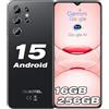 OUKITEL C1 Pro Smartphone Android 15, 16GB+256GB/1TB Telefono Cellulare, 5150mAh Telefoni Offerta, 6.52 HD+ Display, 13MP+5MP Fotocamera Cellulari, Dual SIM 3 Slot/Octa Core/Fingerprint/3.5mm Jack