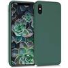 kwmobile Cover per Apple iPhone XS Max Custodia - Back Case per Smartphone in Silicone TPU - Protezione Gommata - verde militare