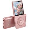 AGPTEK 64GB Lettore MP3 Bluetooth 5.3, AGPTEK MP3 Lettore con Altoparlanti Sportivo, Musicale HiFi Lossless Portatile, Radio FM/Registrazione, (Cuffie Non Incluse), Rosa