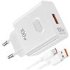 ACAGET 100W SuperCharge Caricabatterie per HONOR 400 200 Pro 200 Lite Magic6 Magic7 6 5 4 3 Lite Magic7 Pro,100W Caricatore Rapido con 6A Cavo USB C 1M per HONOR X9c X8c X8b X8a X7b X6b X9b X9a 400 90 70Lite