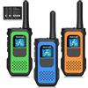 AWANFI Walkie-talkie, AWANFI Walkie Talkie Ricaricabile, 16 Canali Ricetrasmittenti Portatile per adulti, 2 Way Radio lungo raggio con batteria,Wolki Toki VOX con cavo Tpye C, per Campeggio Escursioni (3pz)