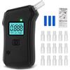 SIUHEN Test Alcolemico Etilometro Portatile Certificato + Alcol Test Usa e Getta Alcol Alcoltest Alcolock Professionale Omologato Misuratore del Livello Tasso con Display LCD Alcohol Tester Alcolimetro Kit