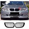 Haoyijiahui Griglia Anteriore per BMW 1 E81 E87 PRE Griglia Paraurti Nera Griglia Radiatore 2004 2005 2006 2007 Doppia Griglia Grill (For 1 E81 2004-2007 PRE)
