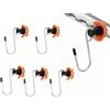 Anlising Ganci per Guide Airline, 6PCS Ganci per Raccordi Terminali, Endfitting per Guide Airlineterminali Singoli, Ganci per Binario Aereo, Gancio per Guida Aerea, per Camion, Camper (Arancione)