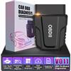 iKiKin Lettore di codice auto wireless avanzato dello scanner OBD2 con rilevamento automatico del motore Bluetooth 5.4, mini strumento diagnostico automatico per iOS, Android e Windows