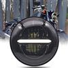 DREAMIZER Faro LED Moto da 5,75'' Omologato, Luci Diurne Angel Eye Compatibile con Harley Davidson Softail Dyna Super Wide Glide Low Rider Night Rod Sportster Iron 883 Indian Bobber Triumph Cafe Racer