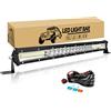 Willpower Barra LED 51cm 20 Pollici 180W Fari LED 12V 24V Fila Unica Slim Faretti LED IP67 Impermeabile Faro da Lavoro LED Barra Luci LED per Fuoristrada Auto Trattore Camion 4x4 Barca con Cablaggio