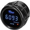MOCNT Manometro Tachimetro 2 52mm Indicatore Calibro Tachimetro per Auto RPM Luce Blu Digitali Tacho Strumenti Misuratore 0-9999RPM Velocità