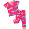 Hatley - Pigiama a Maniche Corte, in Cotone Biologico, per Bambina, Unicorni Frolicking, 18 Mesi