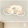 MOUNM Plafoniera LED Soffitto Moderna, Lampadario Camera da Letto 86 * 60cm，Plafoniera LED Dimmerabile 3000K-6000K per Soggiorno Camera da Letto Sala da Pranzo 75W