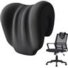 Ruioomeep Cuscino cervicale in memory foam per sedia da ufficio per aeroplani, poggiatesta ergonomico per sedia da scrivania, supporto cervicale per poltrona e sedie da giardino, (nero)