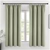 MIULEE Tende Oscuranti per Interni con Fettuccia L 140 x A 175 cm, Tenda Verde Salvia Soggiorno Moderne 2 pezzi, Tenda per Finestra Termica Isolante,Tende Oscurante Finestra Camera da Letto Salotto