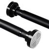 FeinKulturia Asta per tenda da doccia senza fori in acciaio inox, asta telescopica allungabile, antiruggine e antiscivolo, asta regolabile da 70 a 195 cm, ideale per bagno, finestra, guardaroba