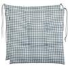 Brandsseller - Cuscini per sedia, imbottiti, a quadretti, per giardino, 40 x 40 cm, colore: antracite, grigio chiaro, marrone, beige