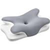 Ehomfory Cuscino Cervicale per Dormire, 2 in 1 Cuscino Ergonomico in Memory Foam, Cuscino per Supporto Cervicale con Federa Sfoderabile e Lavabile, 67x37x9/12 cm (Grigio)