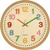 Foxtop Moderno Orologio da Parete Bambini Silenzioso con Colorato Design 30 cm (Numero 3D)