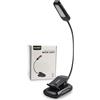 SOLMIRA Luce da Lettura a LED con Clip, Nera, Flessibile, Ricaricabile