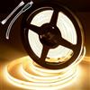 BERIXDEEP Strascia LED COB 5 Metri, Striscia Bianco Caldo con 480LEDs/m, Larghezza 8mm, CRI 90+, Strisce LED Dimmerabile DC24V per Camera da Letto, Cucina, Specchio (senza alimentazione) (3000K, 5m)
