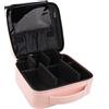 ANBOWEI Beauty Case Donna, Viaggio Borsa Trucco Professionale Grande Capacità Valigetta Porta Trucchi, Borsa Cosmetica Estetista con Divisore Regolabile, Makeup Bag per Attrezzo Cosmetico(Rosa)