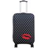 Explore Land Luckiplus cover in spandex per trolley, compatibile con valigie da 45,7- 81,3 cm , Polkadot (Nero) - 10408004