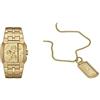 Diesel Orologio Cliffhanger da uomo e collana Dog Tag - Movimento cronografo, acciaio inossidabile placcato oro
