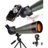 BOSSDUN Cannocchiale 25-75x100 con Treppiede, Adattatore per Telefono e Borsa per il Trasporto, BAK4 Cannocchiale Professionale per Caccia, Tiro a Segno, Birdwatching