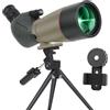 BOSSDUN Cannocchiale, Telescopio Ultra HD 25-75X70, doppia messa a fuoco HD, impermeabile Cannocchiale FMC Lens-BAK4 Prism con custodia per il trasporto TreppiHDe per il tiro al bersaglio Caccia Bird Watching