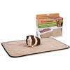 Flamingo Gabbia Criceto - Tappetino Assorbente Taupe 100x55x0,4 cm - Tessuto 3 Strati - Asciugatura Rapida - Lavabile 40°C - Senza Polvere - per Conigli e roditori