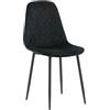 Venture Home Polar Diamond Dining Chair - Black Legs - Black Velvet