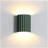 Generic Applique da Parete a LED Verdi Classiche con 2 luci su e Giù Lampada da Parete Comodino Camera da Letto Moderno Applique da Parete per Soggiorno corridoio Scale Veranda