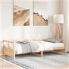 vidaXL Dormeuse Naturale 80x200 cm in Legno Massello di Pino, Divano, Letto per Gli Ospiti, Struttura Divano Letto, Letto, Letto Occasionale