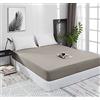 Mixibaby Lenzuolo con angoli elasticizzati in jersey, 100% cotone, 28 colori, dimensioni: 140 x 200 cm, colore: grigio