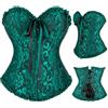 SilverChry Corsetto per Donne, Corsetto Stringivita, Bustino Donna Elegante, Bustier Donna Corpetto Top in Pizzo, Sexy Overbust Corsetti Bustino Vintage Gotico per Halloween,Carnevale,Cosplay,Feste