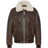 Schott NYC Lcbombardier Giacca in Pelle, Marrone, S Uomo