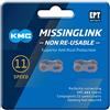 KMC 11 Speed EPT MissingLink, Collegamento Link Unisex-Adulto, Argento Scuro, 2 Paia