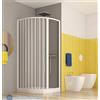 Arredobagnoecucine Box doccia semicircolare,misura cm70x90,cabina a soffietto con apertura laterale