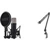 RØDE NT1 5th Gen Black Microfono a condensatore da studio a diaframma largo di quinta generazione & PSA1 Braccio da Studio Professionale