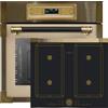 Kaiser Set di fornelli EH 6726 ElfAD + KCT 6745 AD, forno da incasso retrò, 80 l, elettrico, 11 funzioni + piano cottura, induzione, 60 cm, 4 zone di cottura, Free Zone, Power Booster
