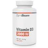 GymBeam Vitamina 50 mcg (2000 UI), Integratore di Vitamina D, Colecalciferolo, Supporto al Sistema Immunitario, Assorbimento di Fosforo e Calcio, Salute di Ossa e Denti, Divisione Cellulare (240 cps)