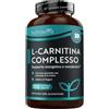 Nutravita L Carnitina - 150 Capsule vegane - Capsule ad alta resistenza con riboflavina aggiunta, biotina, cromo, vitamina D, B3 e B6 - Macronutrienti utili per il metabolismo energetico