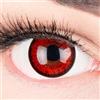 Meralens Lenti a Contatto Colorate Lupo Rossa rosse Flower Lenses - con porta lenti a contatto - lentes ideali per Costume Manga Anime Halloween Vampiro - Durata 1 Anno - 1 Coppia senza correzione