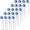 Sdiveson Testine di ricambio compatibili con Braun Oral-B, 20 testine di ricambio professionali per spazzolino elettrico Oral B, testine di ricambio Pro100/1000/1500/4000/5000/7000/8000/9600, ecc.