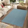 TAPISO Nizza Tappeto Salotto Moderno Pelo Corto Lavabile Antiscivolo Monocolore Tinta Unita Tonalità Blu Grigio Soggiorno Camera Sala Oeko-Tex 80 x 150 cm