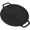 ZJchao Corea Grill Padre, Padella Coreana per Padella Kbbq Maifan Pietra Anti -appiccicosa Piastra di Griglia Resistente Ad Alta Temperatura con Coreana per Grill per Campeggio Esterno (38 cm)