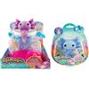 Animagic - Set 1 Acquario Axolotl Viola + 1 Axolotl Blu - Animale Domestico Elettronico e Luminoso - per Bambini dai 4 Anni - Corpo Estensibile - Acquario per Il Trasporto degli Axolotl